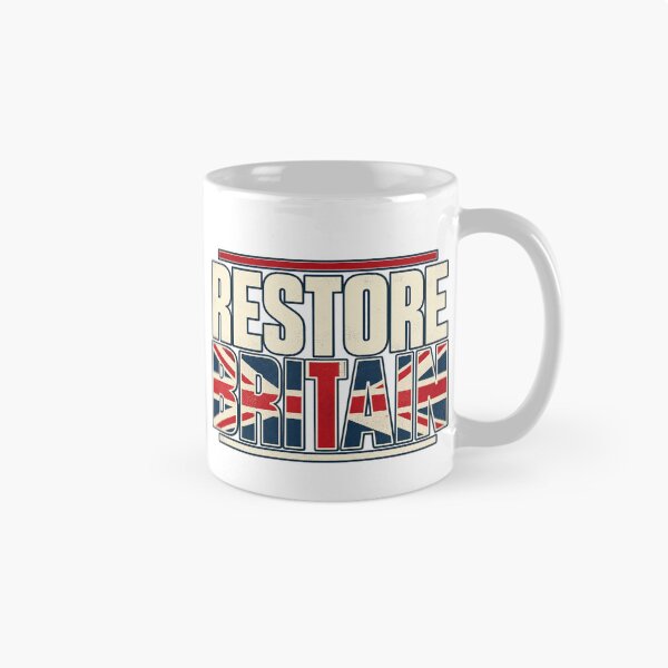 Item preview, Restore Britain – Bold Union Jack Typography designed and sold by JesterKrewArt.