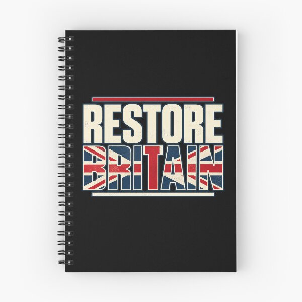 Item preview, Restore Britain – Bold Union Jack Typography designed and sold by JesterKrewArt.