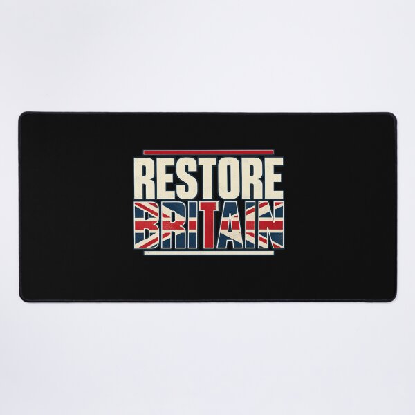 Item preview, Restore Britain – Bold Union Jack Typography designed and sold by JesterKrewArt.