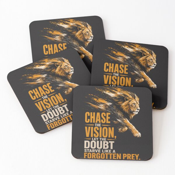 Item preview, Chase the Vision Let the Doubt Starve Motivational Lion Art designed and sold by Bennie Singh.