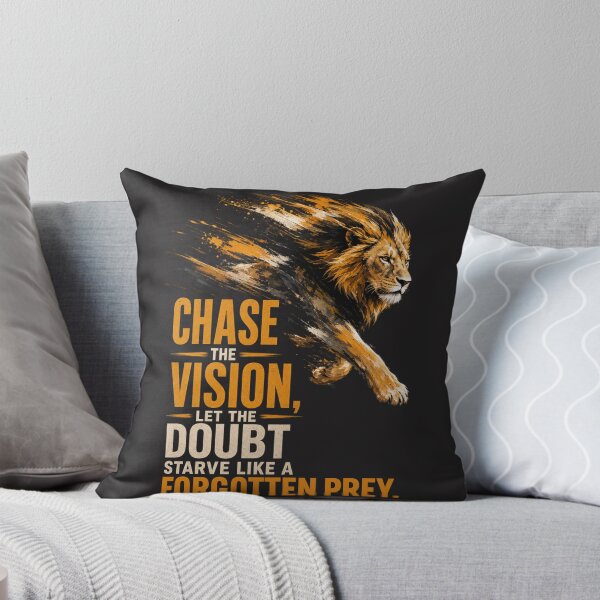Item preview, Chase the Vision Let the Doubt Starve Motivational Lion Art designed and sold by Bennie Singh.