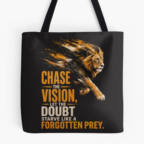 Item preview, Chase the Vision Let the Doubt Starve Motivational Lion Art designed and sold by Bennie Singh.
