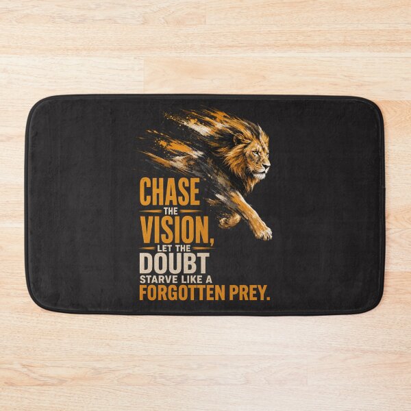 Item preview, Chase the Vision Let the Doubt Starve Motivational Lion Art designed and sold by Bennie Singh.