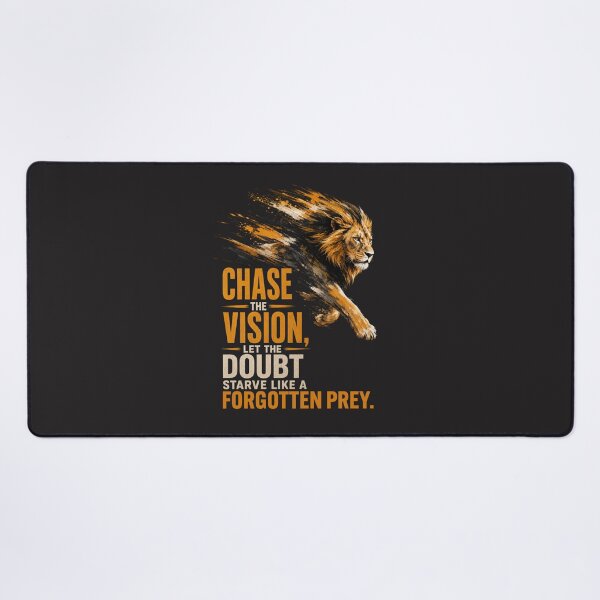 Item preview, Chase the Vision Let the Doubt Starve Motivational Lion Art designed and sold by Bennie Singh.