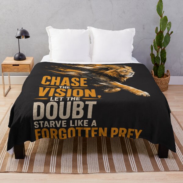 Item preview, Chase the Vision Let the Doubt Starve Motivational Lion Art designed and sold by Bennie Singh.