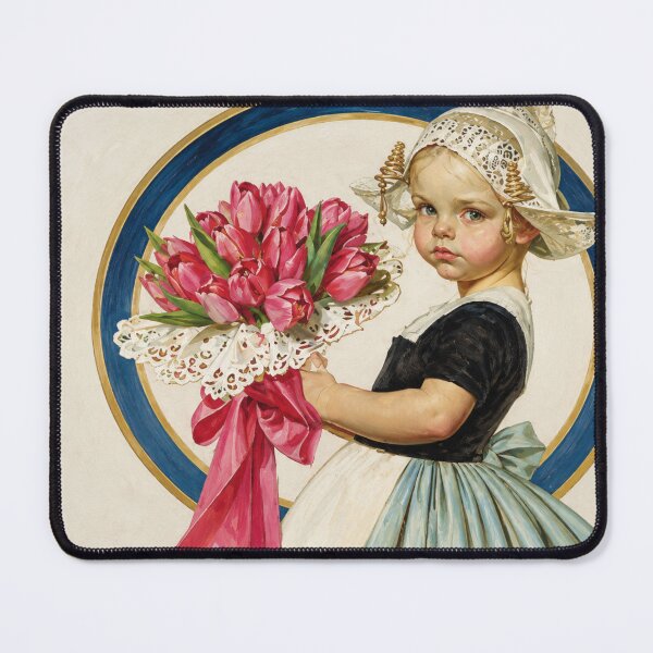 Item preview, Easter Wall Art, Easter Dutch Girl by J.C. Leyendecker, Vintage Spring Girl Print designed and sold by RickE.