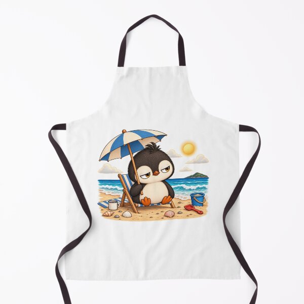 Artikelvorschau, Taro the Penguin at the Beach | Cute Summer Vacation Penguin entworfen und verkauft von MrDev.