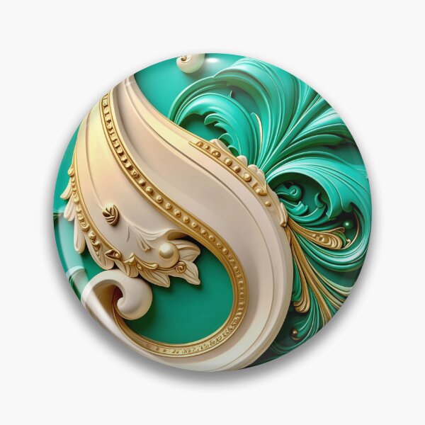 Item preview, Sculptural Emerald with Gold Enamel designed and sold by Vicky Brago-Mitchell®.