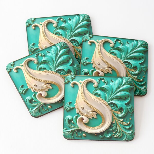 Item preview, Sculptural Emerald with Gold Enamel designed and sold by Vicky Brago-Mitchell®.