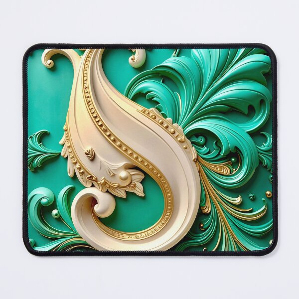 Item preview, Sculptural Emerald with Gold Enamel designed and sold by Vicky Brago-Mitchell®.
