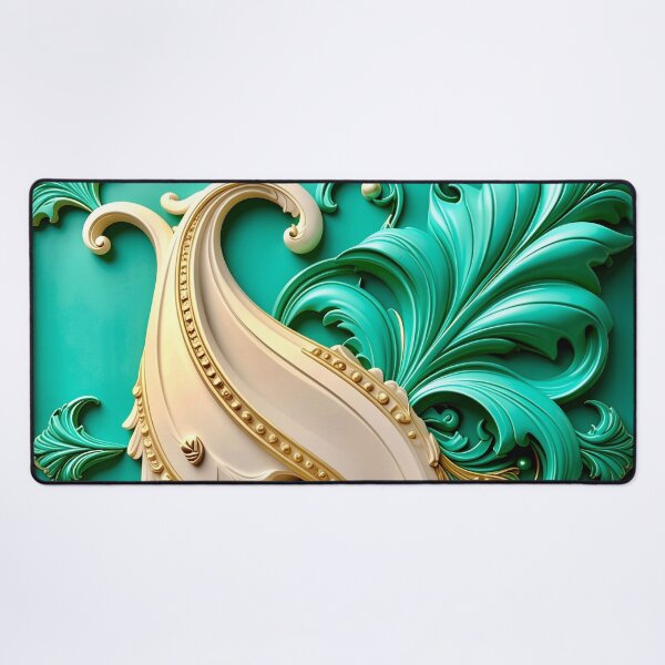 Item preview, Sculptural Emerald with Gold Enamel designed and sold by Vicky Brago-Mitchell®.