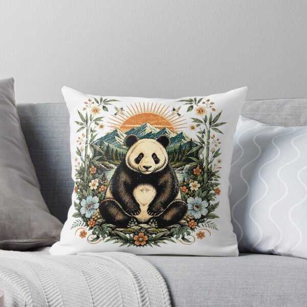 Item preview, Panda Mountain Botanical Vintage Illustration designed and sold by DariaOltes.