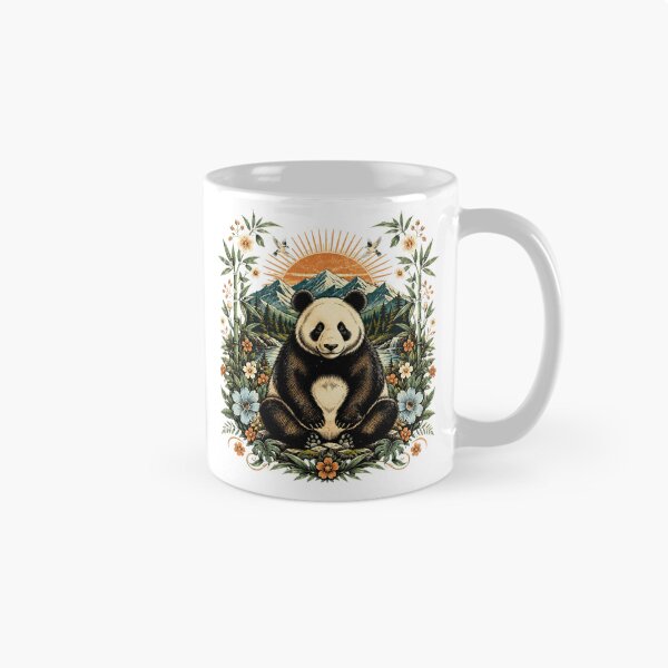 Item preview, Panda Mountain Botanical Vintage Illustration designed and sold by DariaOltes.