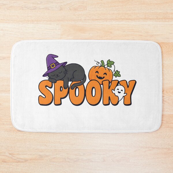 Item preview, Cozy Spooky Sleeping Witch Cat and Ghost designed and sold by VisualVerseLab.
