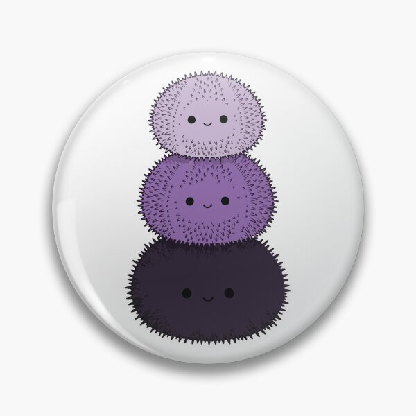 Item preview, Stacked Sea Urchins – Smiling Lavender & Purple Ocean Trio designed and sold by AliveStyle.