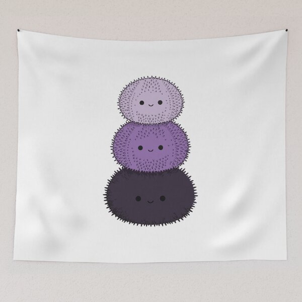 Item preview, Stacked Sea Urchins – Smiling Lavender & Purple Ocean Trio designed and sold by AliveStyle.
