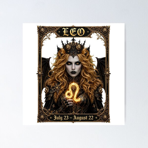 Item preview, Gothic Leo Demon Queen - Lion Zodiac | July 23 - August 22 designed and sold by Csaba1983.