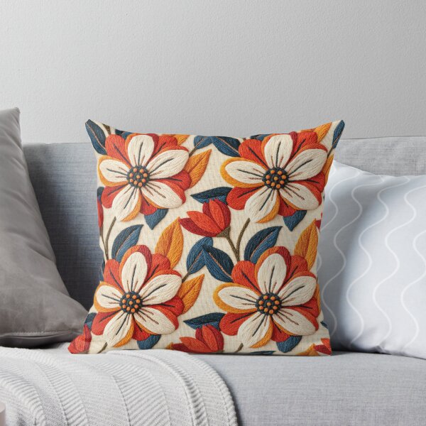 Item preview, Fall colors in a Floral Knit pattern designed and sold by AngelottiCR.
