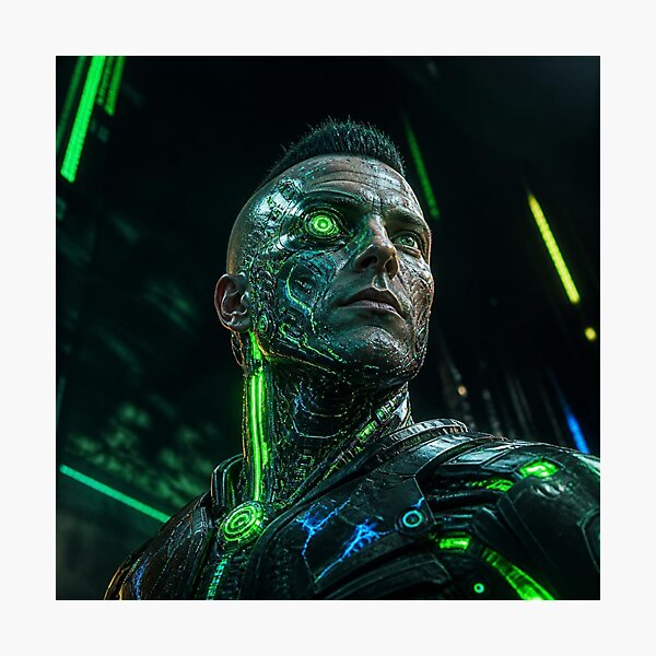 Item preview, Cybernetic Soldier Portrait - Biomechanics Resistance  designed and sold by LazyDayzCo.