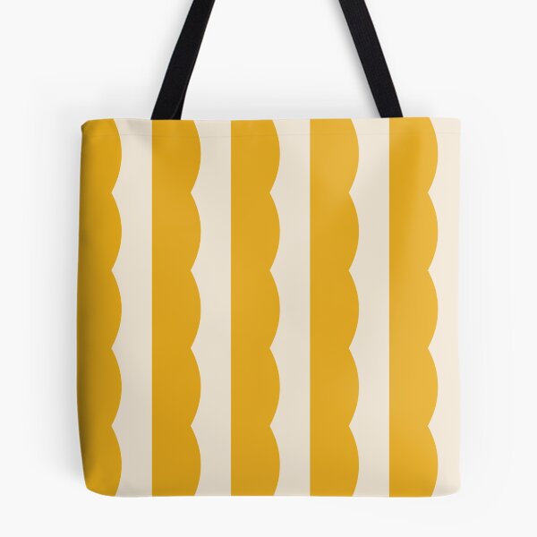 Item preview, Circus Funhouse Yellow Scalloped Stripes Retro designed and sold by Love Pantone .