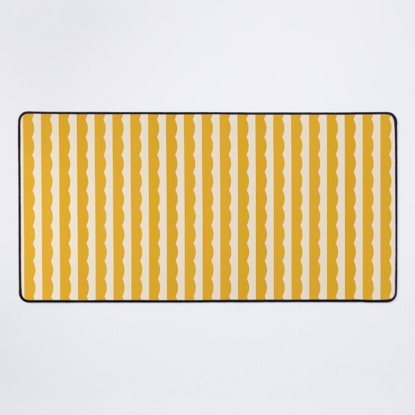 Item preview, Circus Funhouse Yellow Scalloped Stripes Retro designed and sold by Love Pantone .