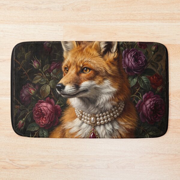 Item preview, Regal Fox Portrait with Teardrop Ruby designed and sold by Real Beast Art.