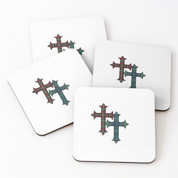 Item preview, Double Roman Cross Superposed Tartan  designed and sold by UmaCreatesThings.