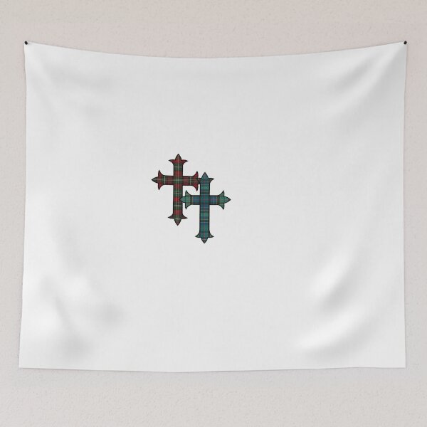 Item preview, Double Roman Cross Superposed Tartan  designed and sold by UmaCreatesThings.