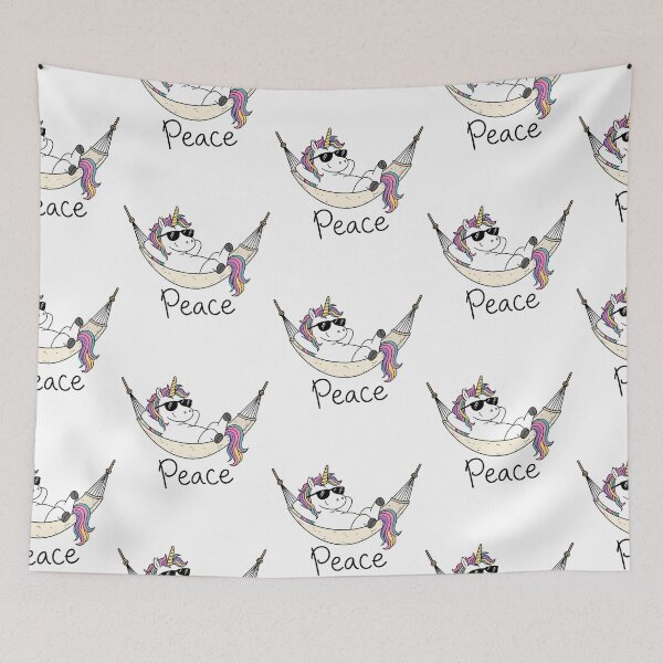 Item preview, Chilling Unicorn Hammock Peace Relax designed and sold by Radixbarny.