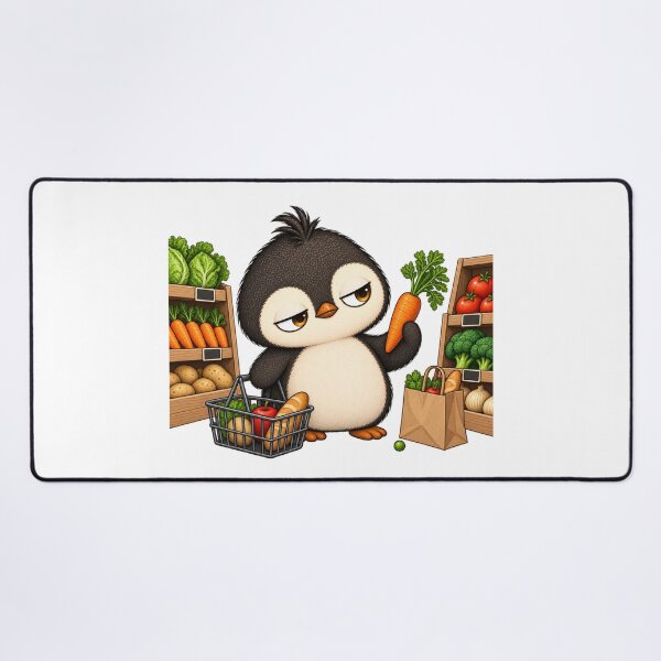 Item preview, Taro the Penguin Grocery Shopping | Cute Funny Penguin at the Market designed and sold by MrDev.