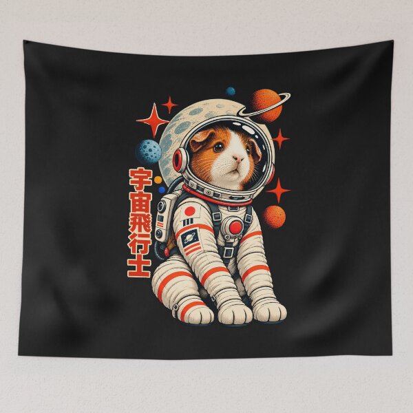 Item preview, Guinea Pig Astronaut Retro Space Japanese Vintage designed and sold by Genius Geek.