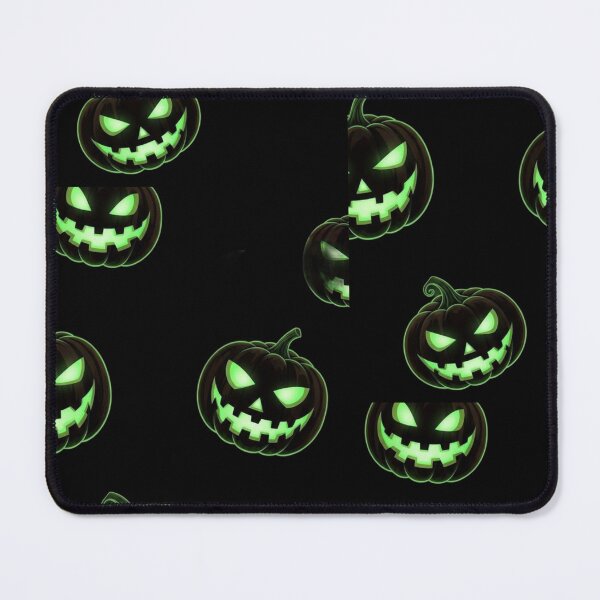 Item preview, Glowing Green Jack O Lantern Halloween Seamless Pattern designed and sold by GrimNest.