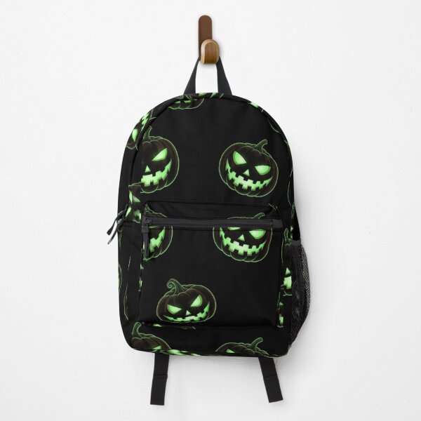 Item preview, Glowing Green Jack O Lantern Halloween Seamless Pattern designed and sold by GrimNest.