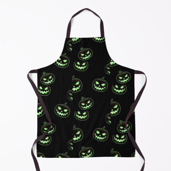 Item preview, Glowing Green Jack O Lantern Halloween Seamless Pattern designed and sold by GrimNest.
