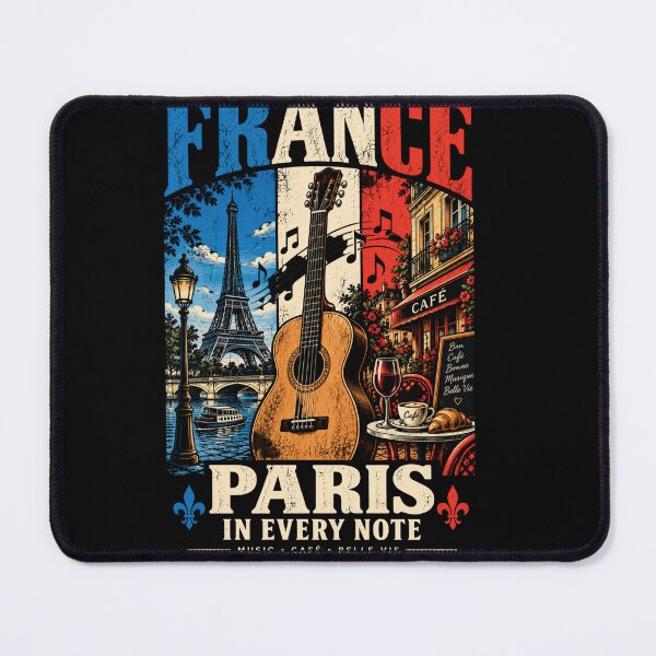 Item preview, Vintage French Music Travel Design designed and sold by timiparkerart.