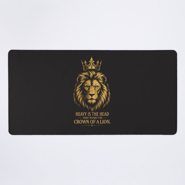 Item preview, Heavy Is the Head That Wears the Crown Lion Quote Art designed and sold by Bennie Singh.