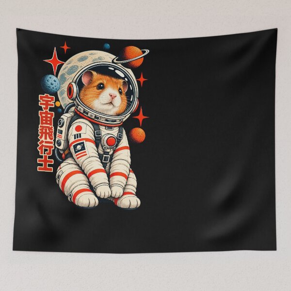Item preview, Hamster Astronaut Retro Space Japanese Vintage designed and sold by Genius Geek.