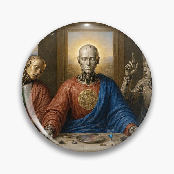 Item preview, The Last Supper Center Panel Cyber Renaissance Wall Art designed and sold by DMarquiseArt.