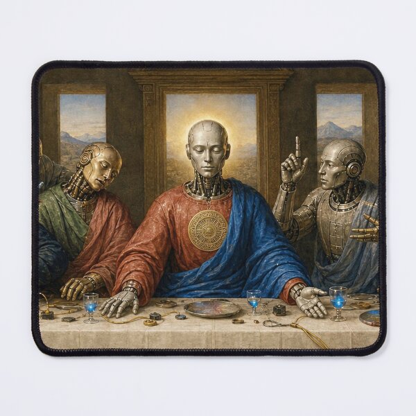 Item preview, The Last Supper Center Panel Cyber Renaissance Wall Art designed and sold by DMarquiseArt.