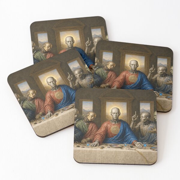 Item preview, The Last Supper Center Panel Cyber Renaissance Wall Art designed and sold by DMarquiseArt.