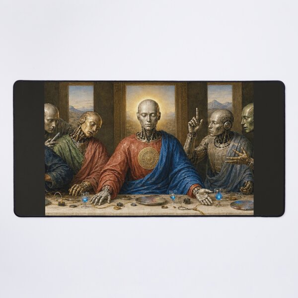 Item preview, The Last Supper Center Panel Cyber Renaissance Wall Art designed and sold by DMarquiseArt.