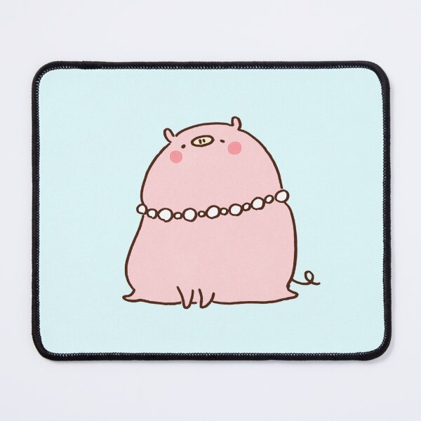 Item preview, Cute Pig Wearing A Beautiful Pearl Necklace designed and sold by Chunu Doodles.