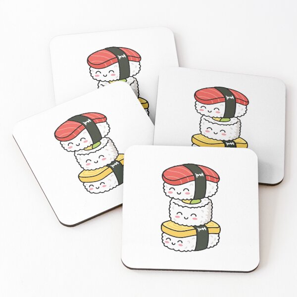 Item preview, Stacked Sushi – Smiling Nigiri & Sushi Roll Trio designed and sold by AliveStyle.