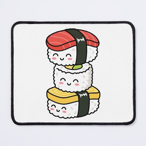 Item preview, Stacked Sushi – Smiling Nigiri & Sushi Roll Trio designed and sold by AliveStyle.