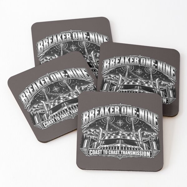 Item preview, Breaker One-Nine | Coast To Coast Transmission | Semi Truck CB Antennas Night Art designed and sold by NomadForge.