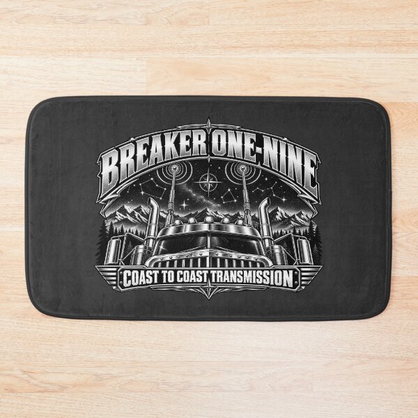 Item preview, Breaker One-Nine | Coast To Coast Transmission | Semi Truck CB Antennas Night Art designed and sold by NomadForge.