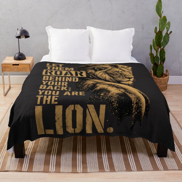 Item preview, Let Them Roar Behind Your Back You Are the Lion Quote Art designed and sold by Bennie Singh.