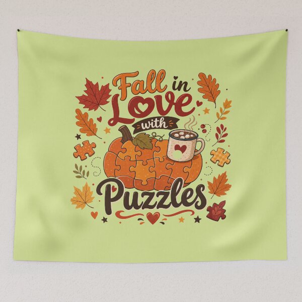 Item preview, Fall in Love with Puzzles designed and sold by Pixel-Lair.
