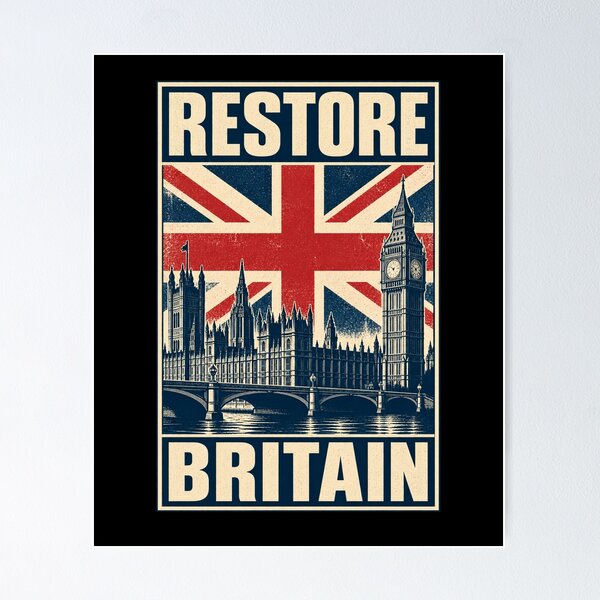 Item preview, Restore Britain – Westminster Union Jack Retro designed and sold by JesterKrewArt.