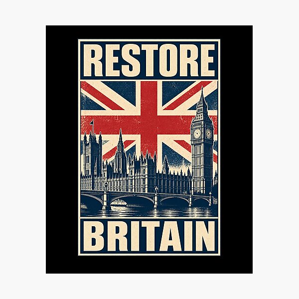 Item preview, Restore Britain – Westminster Union Jack Retro designed and sold by JesterKrewArt.